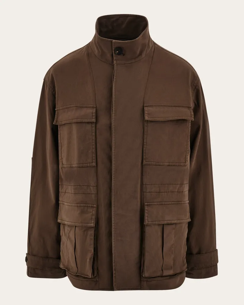 Ferragamo Herren Safarijacke Grau Grau