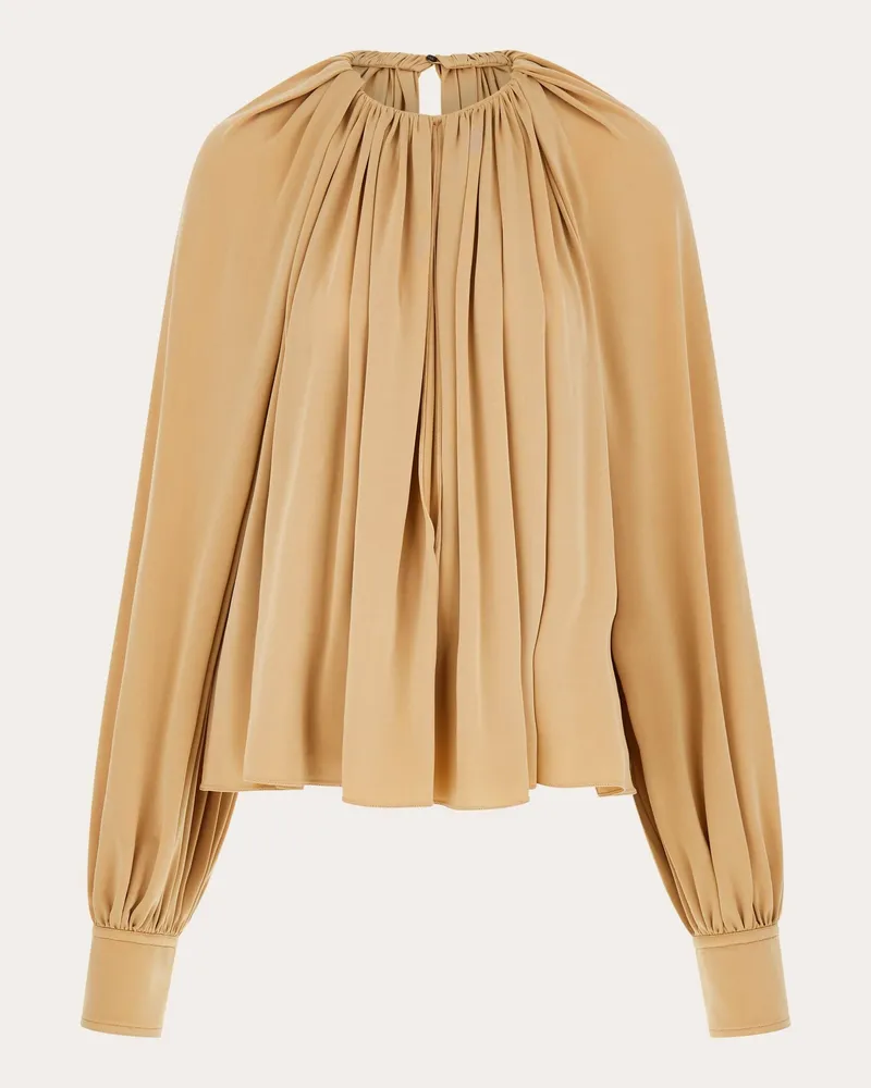 Ferragamo Damen Bluse mit Rückenöffnung Beige Beige