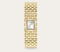 Damen Ferragamo Entrelacé Uhr Gold