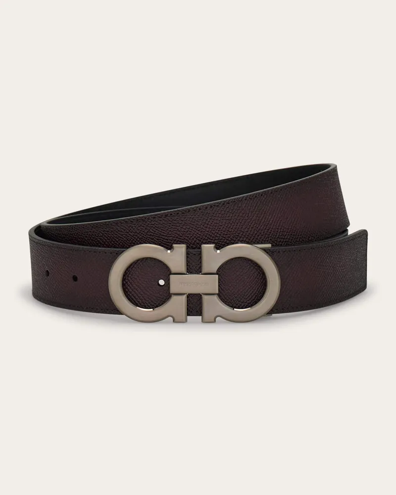 Ferragamo Damen Verstellbarer Gancini Wendegürtel Rot Rot