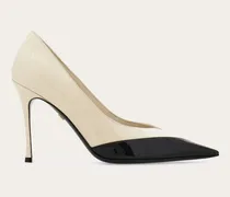 Damen Zweifarbige Pumps Weiß Größe 5