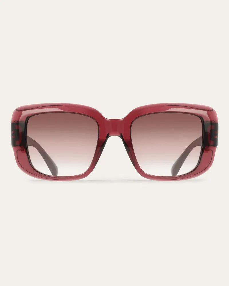Ferragamo Damen Quadratische Sonnenbrillen Rot Rot