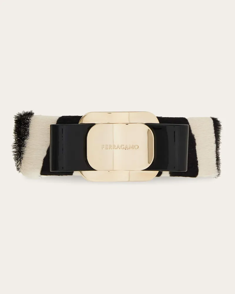 Ferragamo Damen Haarspange mit Vara-Schleife Schwarz Schwarz