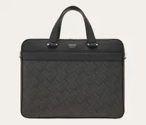 Herren Ferragamo-Monogram Aktentasche Schwarz