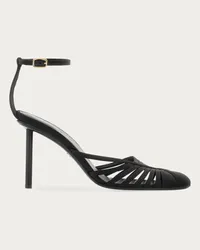 Ferragamo Pumps mit Riemchen Schwarz