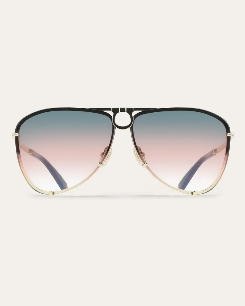 Ferragamo Damen Aviator-Sonnenbrillen Gold Gold