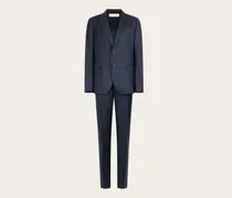 Herren Einreihiger Anzug Blau
