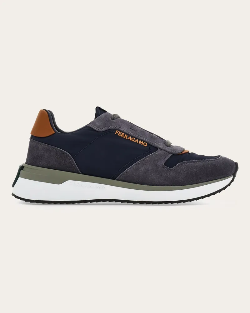 Ferragamo Herren Low-Top-Sneaker Blau Größe Blau