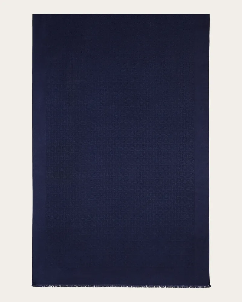 Ferragamo Damen Stola mit Gancini-Detail Blau Blau