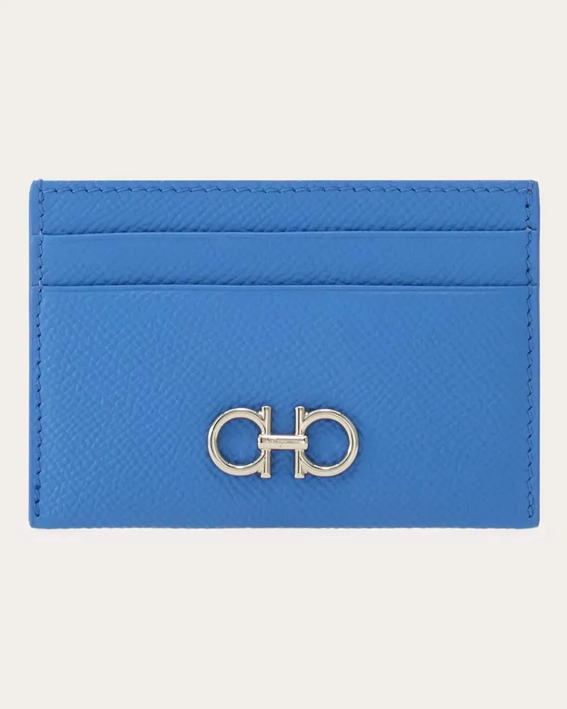 Ferragamo Damen Gancini Kreditkartenetui Blau Blau