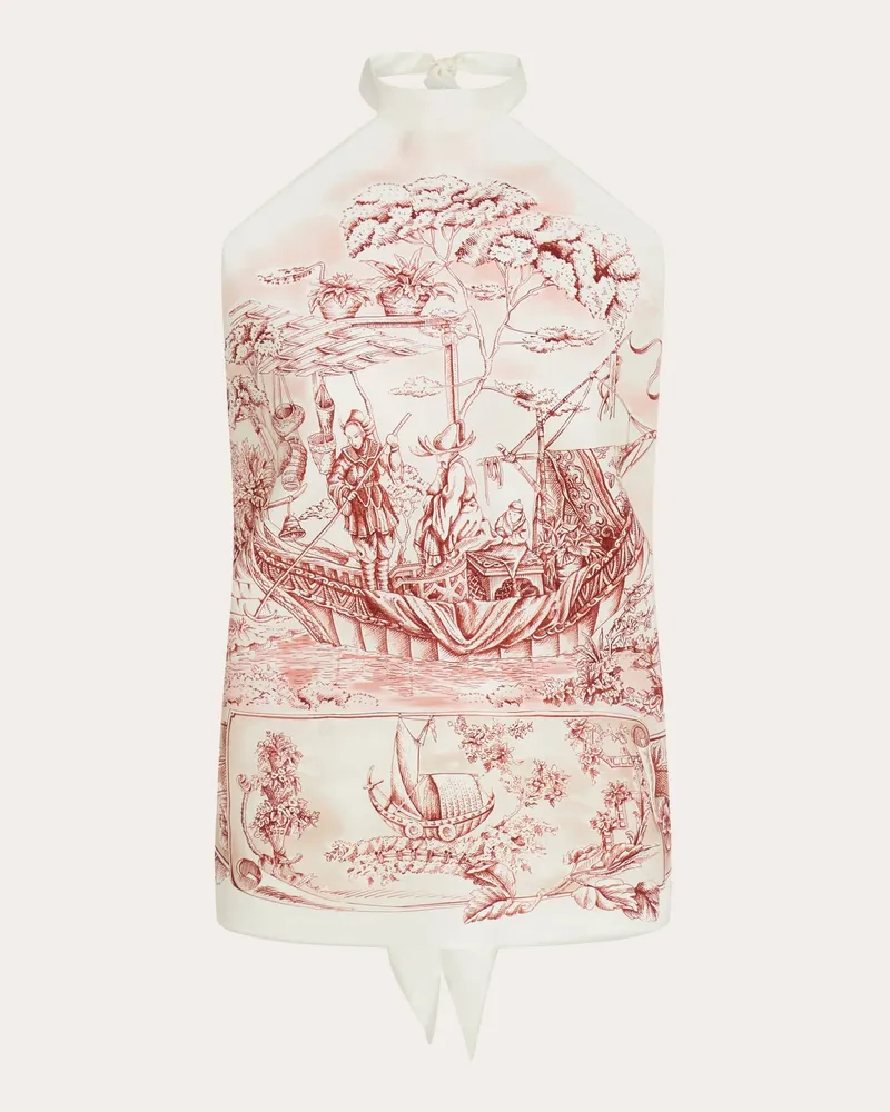 Ferragamo Damen Tuch-Oberteil mit Ethno-Print Rosa Rosa