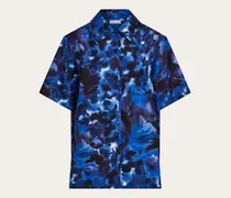 Damen Kurzarmbluse Blau