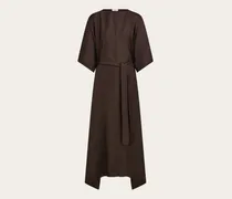 Damen Kleid aus Seide Braun