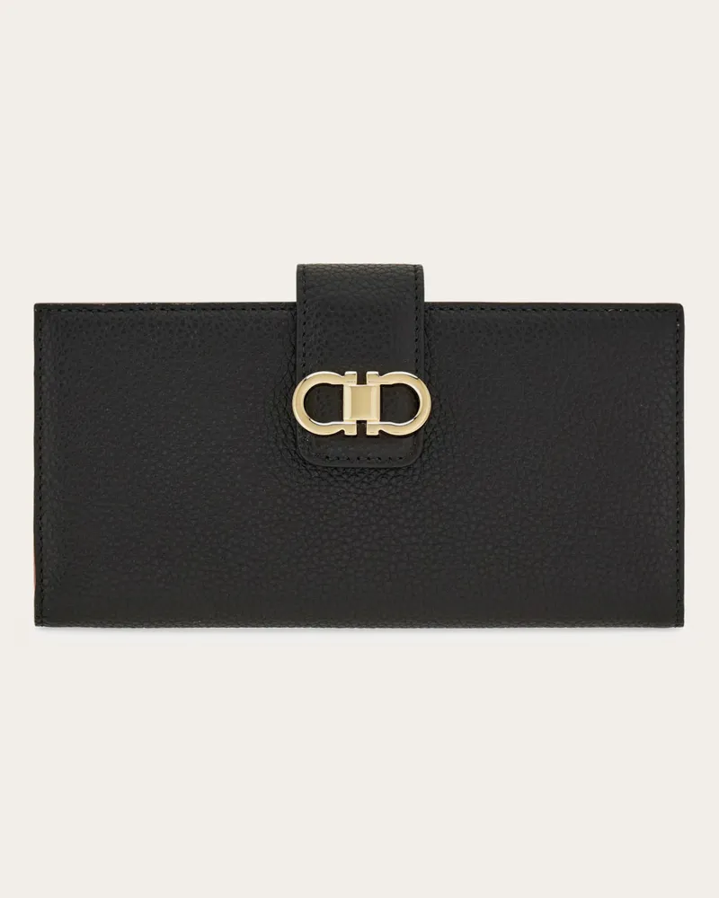 Ferragamo Damen Geldbörse Schwarz Schwarz