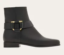 Damen Stiefelette mit Gancini-Ornament Schwarz Größe