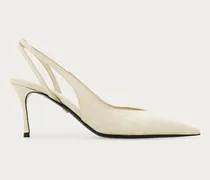 Damen Slingback Weiß Größe