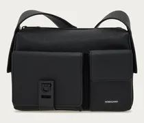 Herren Multipocket Umhängetasche Schwarz