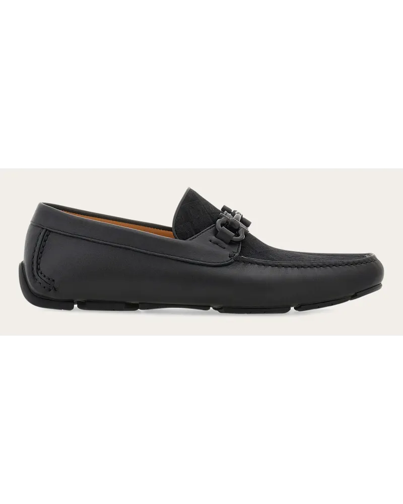 Ferragamo Herren Driver-Mokassin mit Gancini-Ornament Schwarz Größe Schwarz