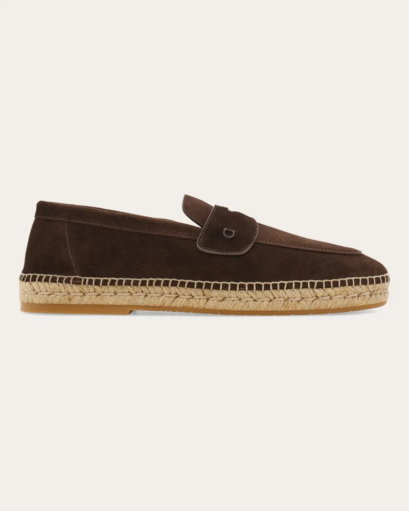 Ferragamo Herren Espadrille-Loafer Braun Größe Braun