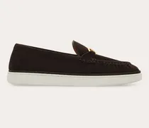 Damen Loafer mit Gancini-Ornament Braun Größe