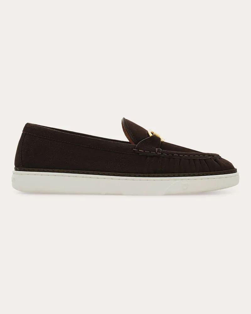 Ferragamo Damen Loafer mit Gancini-Ornament Braun Größe Braun