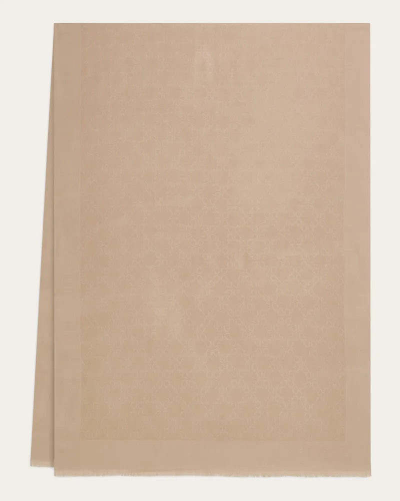 Ferragamo Damen Gancini Schultertuch Beige Beige