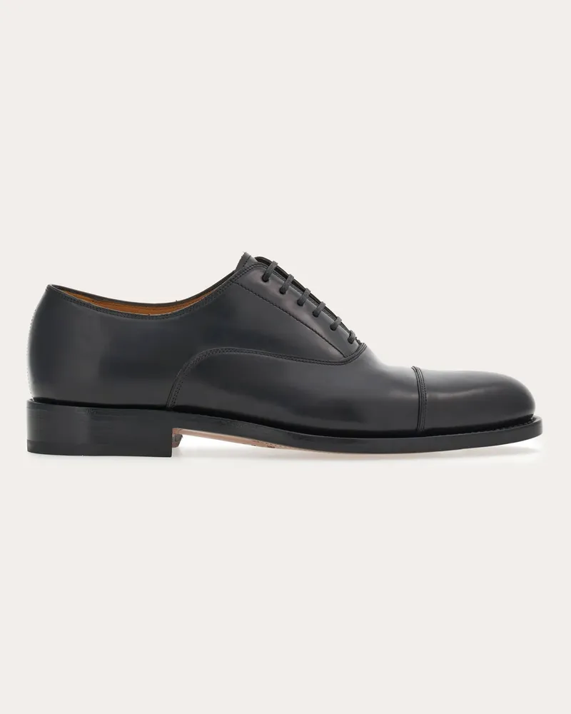 Ferragamo Herren Tramezza Captoe-Oxford-Schuh Schwarz Größe Schwarz