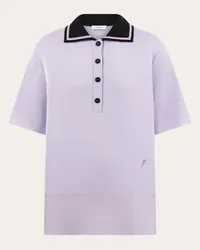 Ferragamo Kurzärmliges Poloshirt Violett