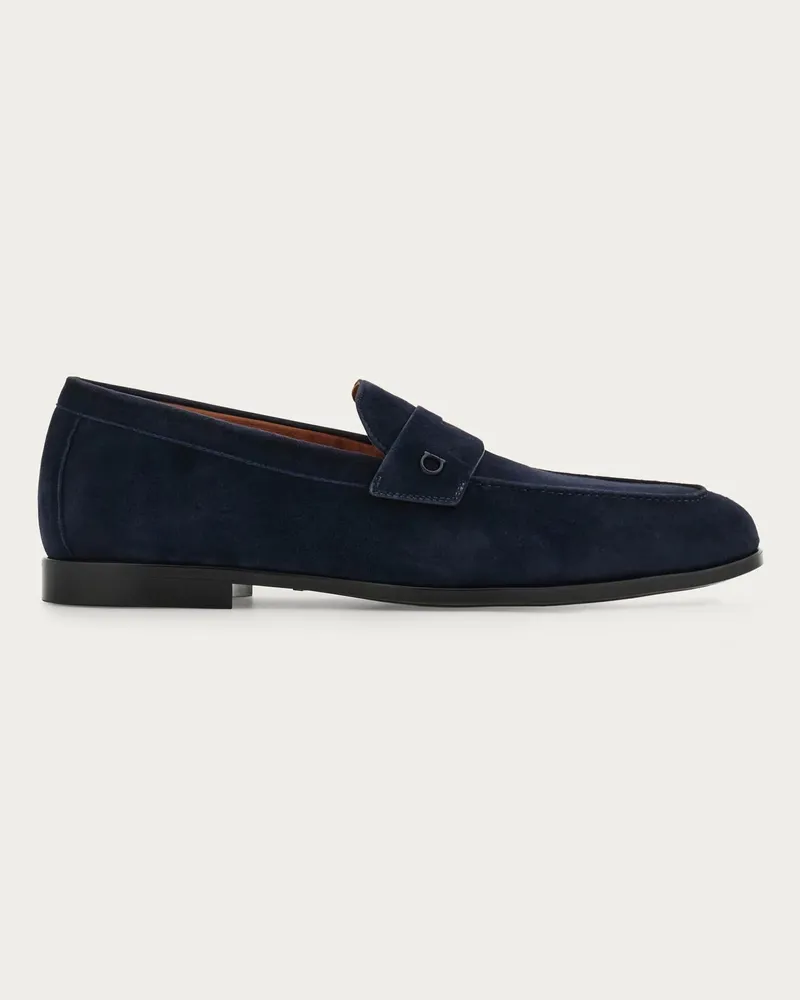 Ferragamo Herren Penny-Loafer Blau Größe 5 Blau