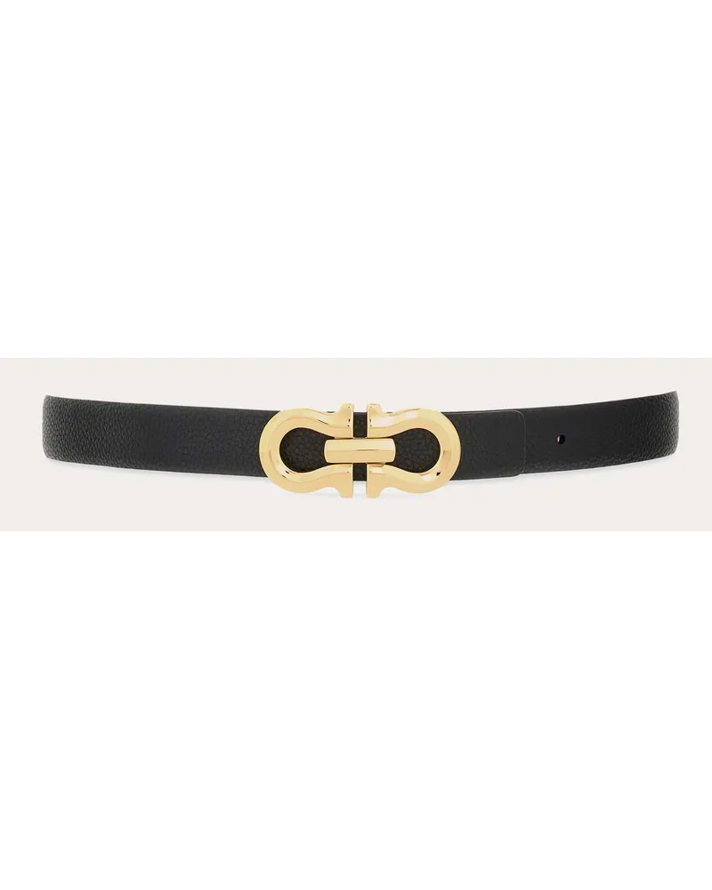 Ferragamo Damen Gancini-Wendegürtel Schwarz Schwarz