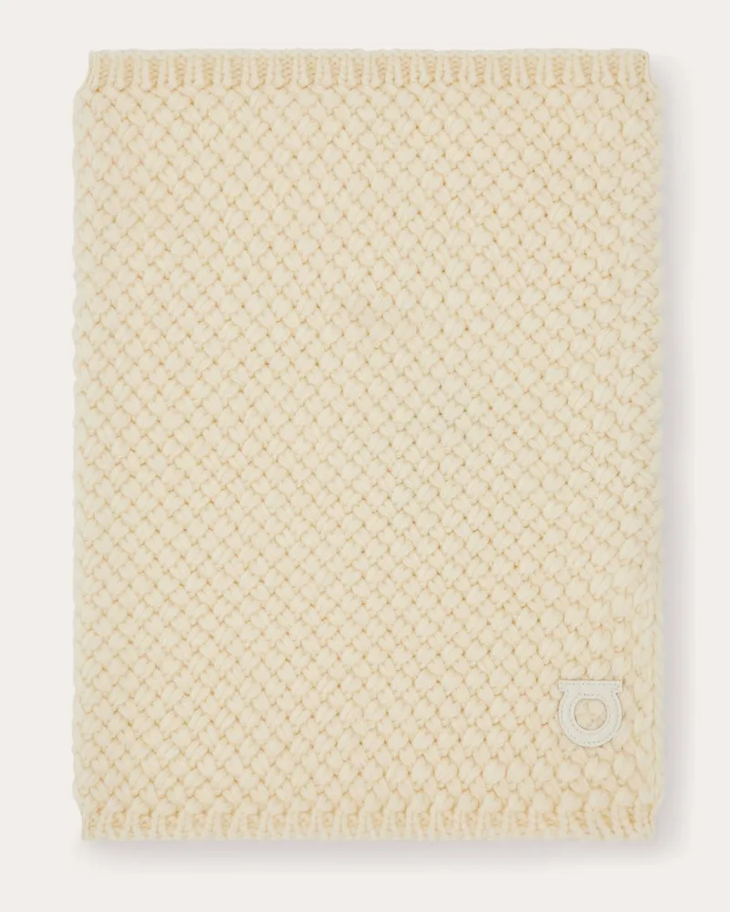 Ferragamo Damen Schlauchschal aus Wolle Beige Beige