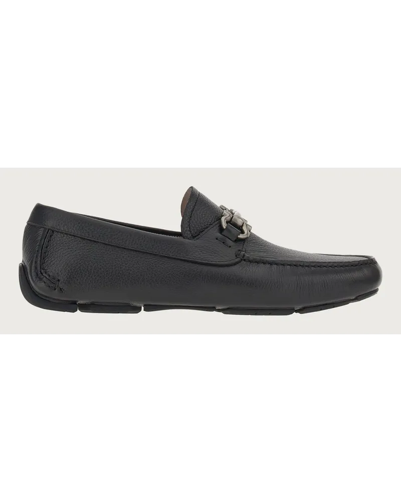 Ferragamo Herren Driver-Mokassin mit Gancini-Ornament Schwarz Größe Schwarz
