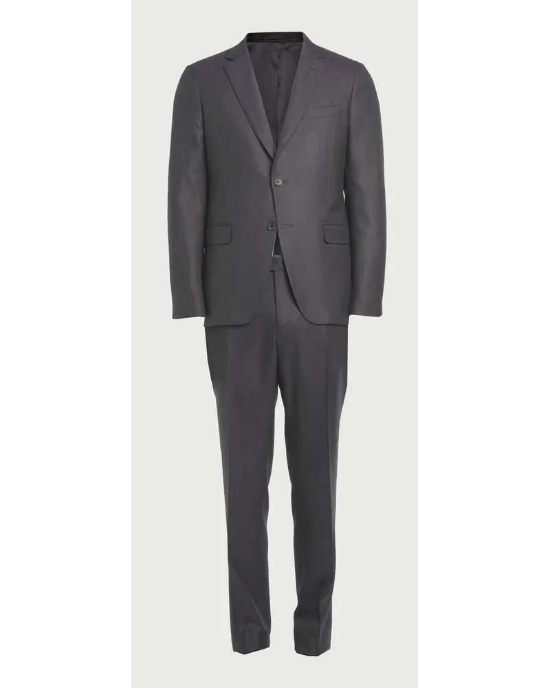 Ferragamo Herren Handgearbeiteter Anzug Grau Grau