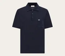 Herren Kurzärmliges Polohemd mit Brusttasche Blau