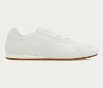 Herren Sneaker aus Veloursleder Weiß Größe