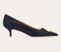 Damen Pumps mit Maxi Gancini Blau Größe 5