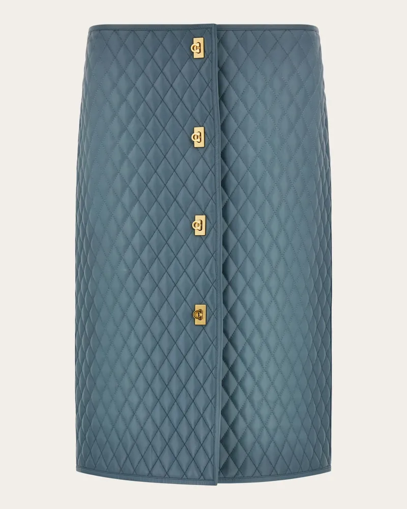 Ferragamo Damen Gesteppter Napparock Grün Grün