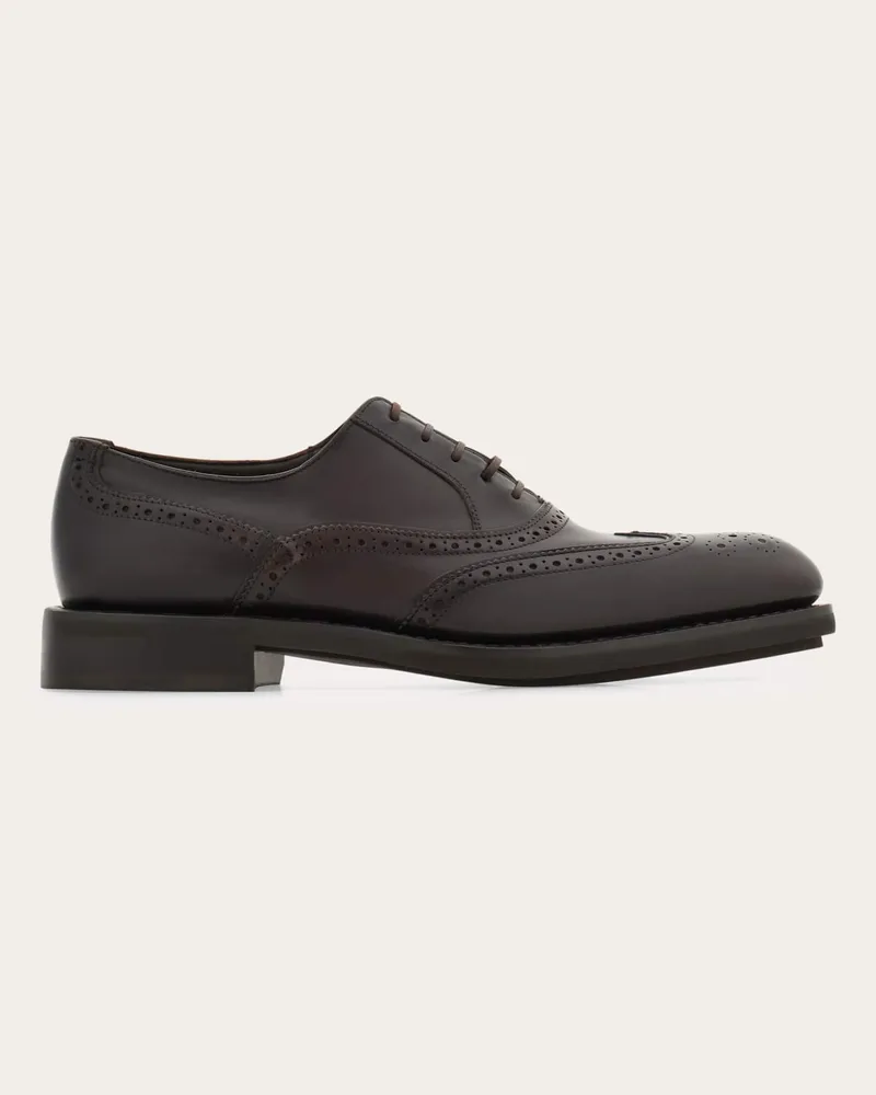 Ferragamo Herren Brogue Oxford „Tramezza“ Braun Größe Braun