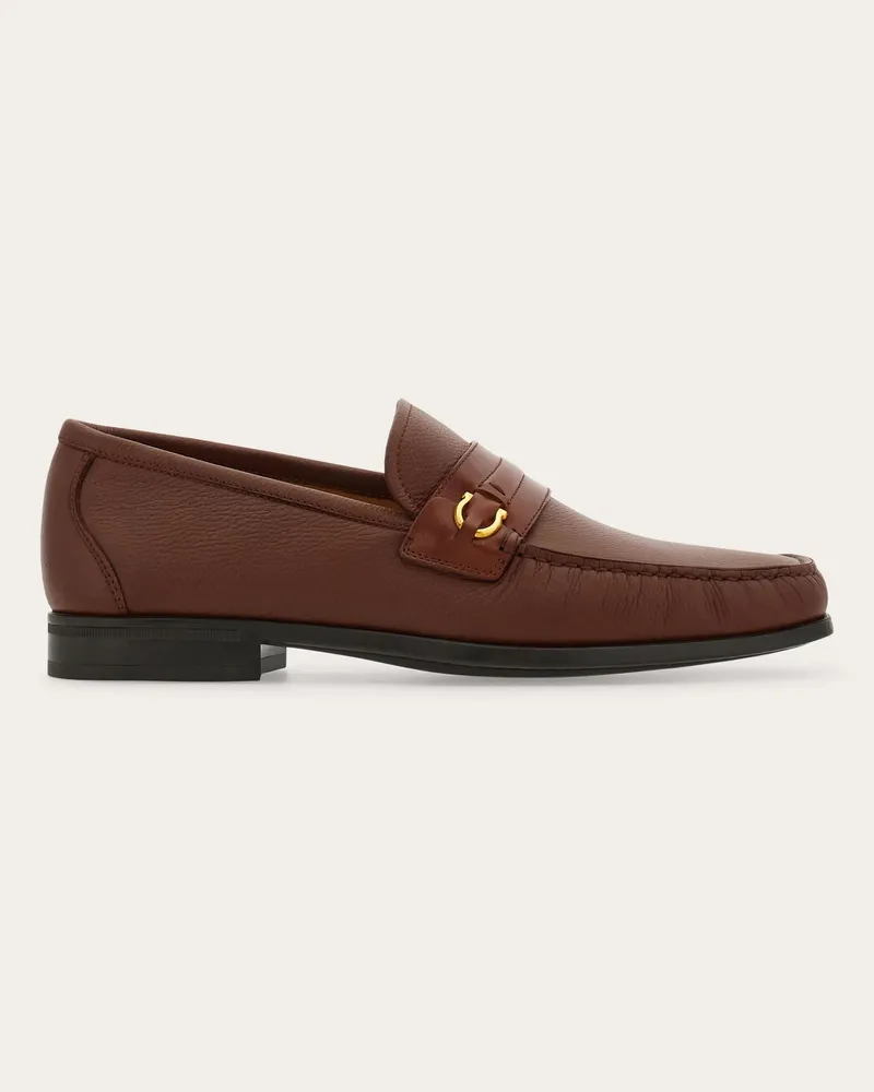 Ferragamo Herren Loafer mit Gancini-Ornament Braun Größe Braun