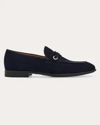 Ferragamo Loafer in Mokassin Machart mit Gancini Ornament Mitternacht Blau