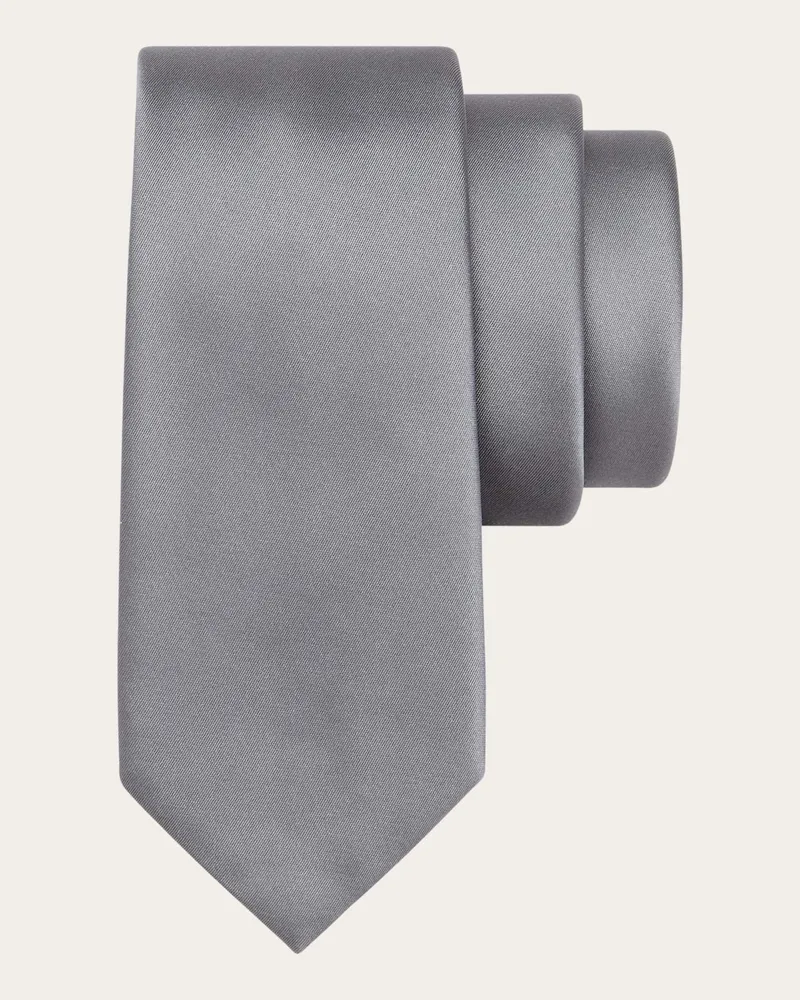 Ferragamo Herren Krawatte aus Seide Grau Grau