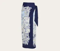Damen Sarong aus Seide mit Voyage-Print Blau