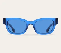 Damen Rechteckige Sonnenbrillen Blau