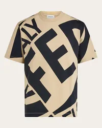 Ferragamo Tshirt mit Grafik Print Grau