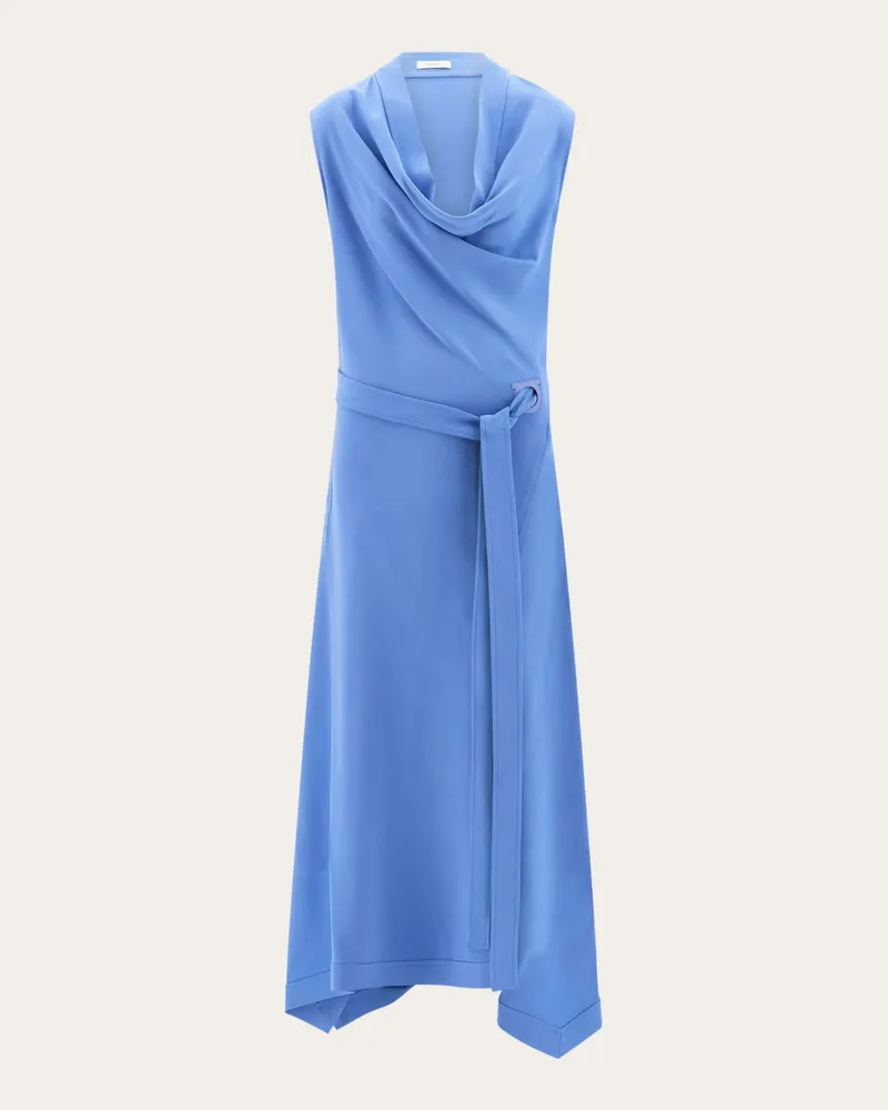 Ferragamo Damen Asymmetrisches Kleid Blau Blau