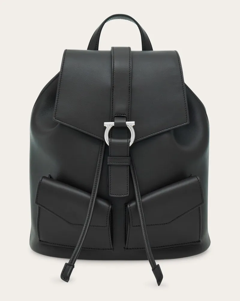 Ferragamo Damen Rucksack Schwarz Schwarz