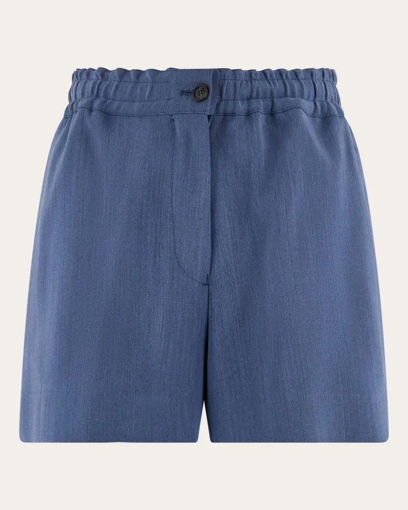 Ferragamo Damen Shorts in Faille Blau Blau