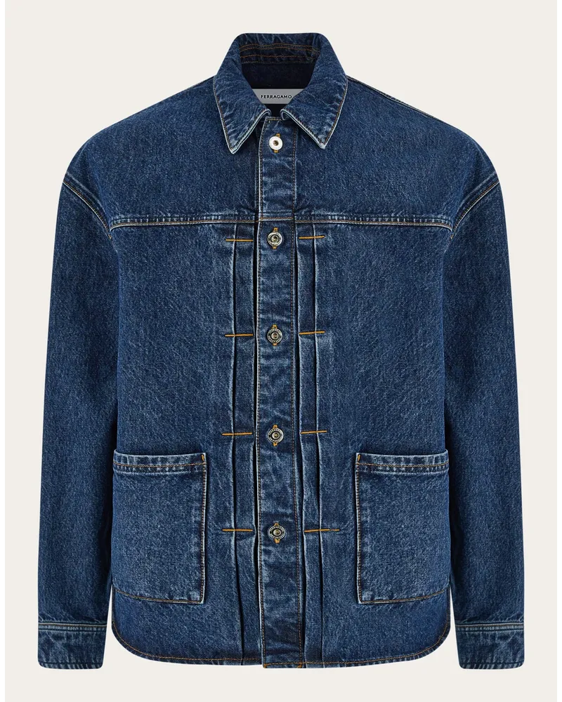 Ferragamo Jeans Overshirt Blau