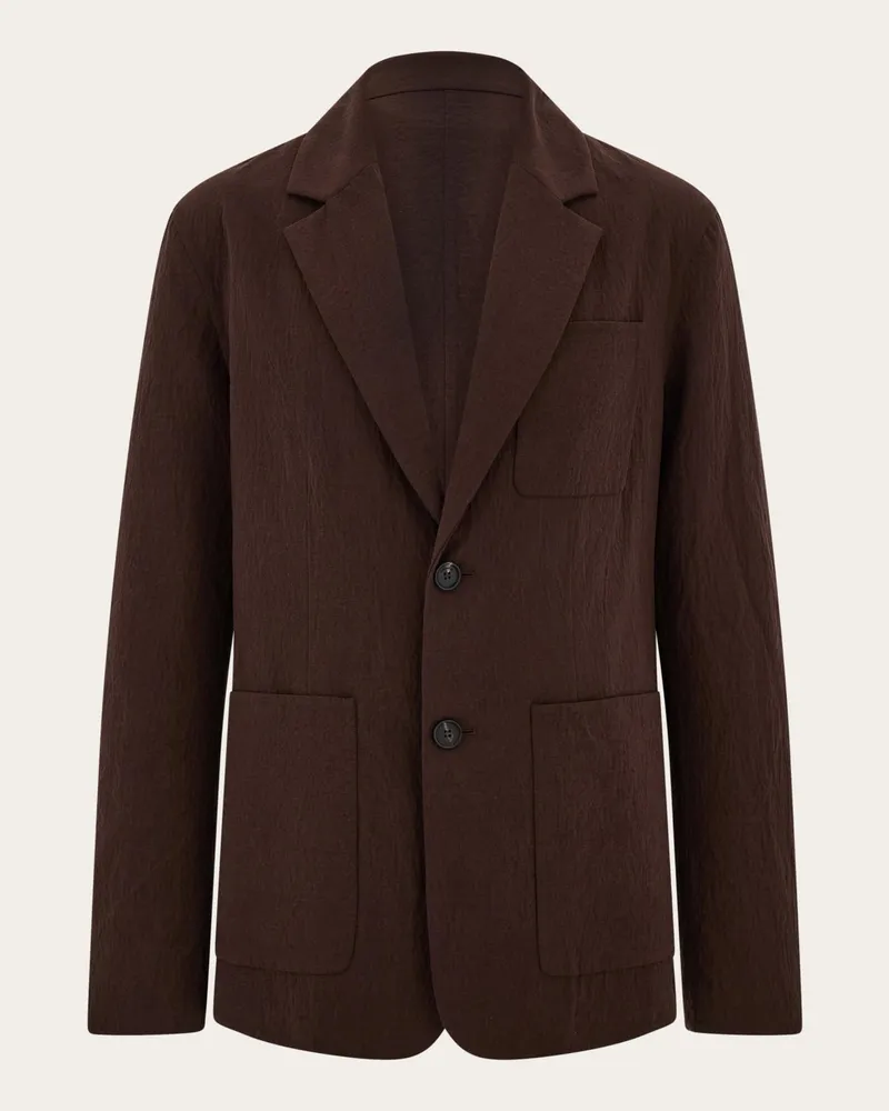 Ferragamo Herren Einreihiger Blazer Braun Braun