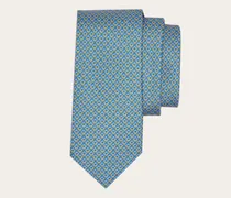 Herren Seidenkrawatte mit Gancini-Print Blau
